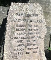 Familiegravminne for familien Isaachsen Willoch, med bl.a. tidl. statsminister Kåre Willoch. Foto: Stig Rune Pedersen
