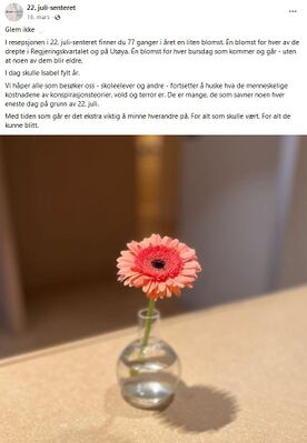 Isabel Victoria Green Sogn 1994–2011 22. juli-senterets bursdagsblomst 18.03.2023.JPG