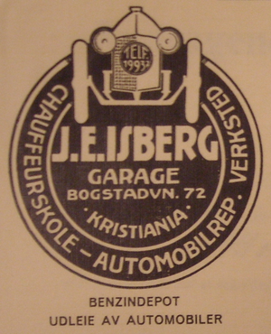 Isberg, J.E. Garage Kristiania logo.png