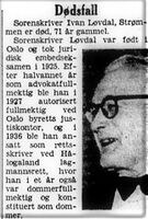 161. Ivan Løvdal nekrolog Aftenposten 1971.JPG