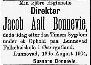 Jacob Aall Bonnevie dødsannonse 1904.jpg