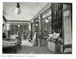 Fra Mathesons butikklokaler. Foto: Det gamle og det nye Trondhjem, 1906