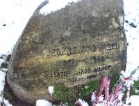 Skihistorikeren Jakob Vaages gravminne. Foto: Stig Rune Pedersen