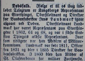 Jens Landmark faksimile Aftenposten 1880.JPG