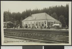 Jernbanestationen Strømmen. Nasjonalbiblioteket.jpg