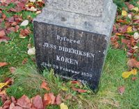 Byfogd Jess Diderichsen Koren (1830-1902) er gravlagt på Bilet kirkegård. Foto: Stig Rune Pedersen