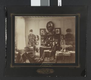 Johan Diederich Behrens i sitt arbeidsrom i Langes gt. 9, 24. oktober 1886 - no-nb digifoto 20160317 00008 bldsa fFA00383.jpg