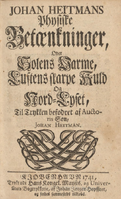 Johan Heitmans physiske Betænkninger over Solens Varme, Luftens skarpe Kuld og Nord-Lyset, Johan Heitmann 1741, Digital versjon på Nettbiblioteket.