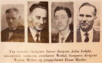 70. John Isdahl, overlærer Wedul, Walter Myhre, gruppelærer Einar Bjerke.jpg