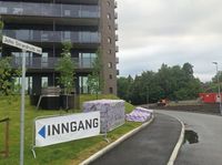 Motiv fra John Strandruds vei nær Telenor Arena. Foto: Stig Rune Pedersen