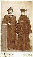John Karenius Johnsen Eskedal og kona Ingeborg Lousie Carlsdatter Messel (Foto fra Eva L. Evertsen)