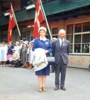 Jorunn Brandtzæg - et av Steinkjer Damekors største aktivum gjennom tidene. Her på Nordisk sangerstevne i Ålborg, Danmark
