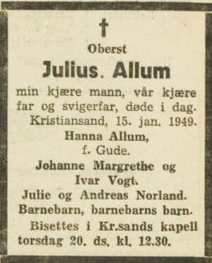 Julius Allum dødsannonse 1949.jpg