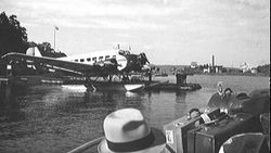 Junkers 52 tremotors sjøfly på Gressholmen.