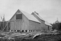 Nyoppført Tjønnås torvstrøfabrikk. Foto: Knut H. Nordbø (ca. 1927).