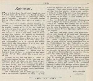 Kaja Storhjohann Isaachsen Oponionen Artikkel i Urd, 1907, s. 95.png