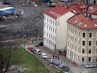 Kanslergata sett fra utsiktspunkt ved Ekeberg. Foto: Stig Rune Pedersen (2014)