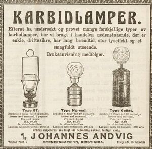 Karbidlamper annonse 1918.jpg