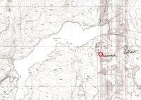 Kartfestingen av Karineplassen i Arne Thorkildsens boplassregistrering.