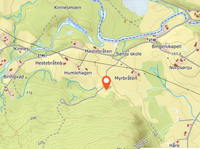 Kart som viser beliggenheten av plassen ved Steinbråtagata like sørvest for Myrbråtan