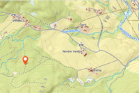 Kart som viser beliggenheten av plassen omtrent 650 meter vest for gårdstunet på Søndre Vestby