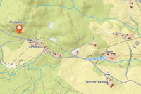 Kart som viser beliggenheten av plassen på nordsiden av Vestbyveien, omtrent 700 meter vest for gårdstunet på Sørli