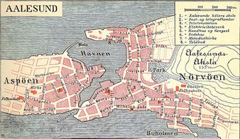 Kart Ålesund Refsdal 1920.jpg