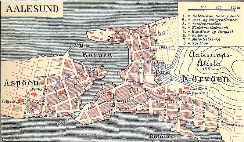 Fil:Kart Ålesund Refsdal 1920.jpg