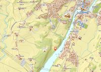 Kart som viser beliggenheten av eiendommen Lillebekk. Det er sannsynlig at Løkken lå på samme sted.