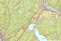 Kart som viser eiendommens beliggenhet.