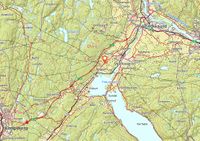 Kart som viser eiendommens beliggenhet.