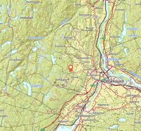 Kart som viser eiendommens beliggenhet.