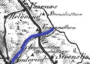 Kart 1827 grenseområde Vardal Toten utsnitt.jpg
