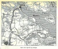 Kart over Gjøvik og Toten, 1926.