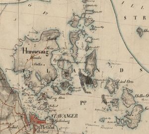 Kart Hundvåg og øyene 1855.jpg