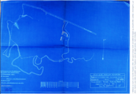 Kart i blåkopi Kjeller 1915.