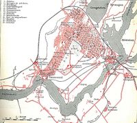 Ivar Refsdals kart over Sarpsborg fra 1924.