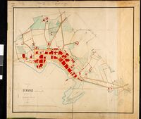 Kart fra 1878. Tegnet av løytnant Henrik Andreas Brock.