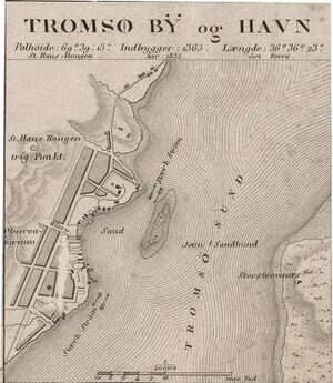 Tromsø by og havn 1845