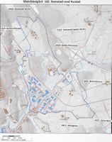 Kart over matrikkelgården Ramstad med Rustad