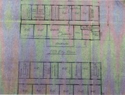 Kaserner for Flybataljonen i Sørumsbakken, arbeidstegning 2.