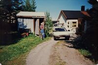 Kilde - juli 1997 - Annar Westlie med sykkel "Anglo Dane" - opprinnelig kjøpt til Arne Westlie medio 1970-tallet av Rolf Evensen, Storhamar. Foto: Ingrid Westlie