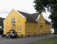 Gamle Kongsberg bad har adresse Kirketorget 6. Foto: Stig Rune Pedersen