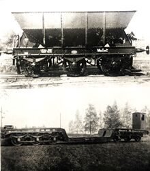 Kisvogn og spesiallastevogn for store kolli.