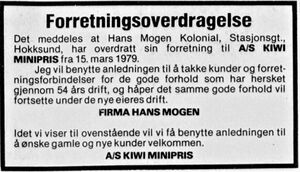 Kiwi forretningsoverdragelse 1979 Hokksund.jpg