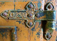 Kjøleskap produsert av K Kogstad 1902.