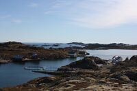 Kjeøya og deler av Bergland. Foto: Kristina Johansen