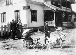 Kjellerholen "Skydsstation" lyder teksten på bildet. Ukjent årstall.