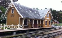 Kløften stasjon fra 1854, Norges eldste bevarte stasjonsbygning, står nå på Jernbanemuseet. Foto: Steinar Bunæs