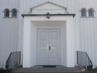 Inngangsparti, Klemetsrud kirke. Foto: Stig Rune Pedersen